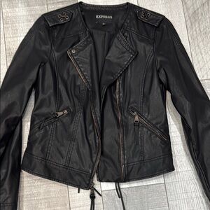 Express Black Faux Leather Jacket